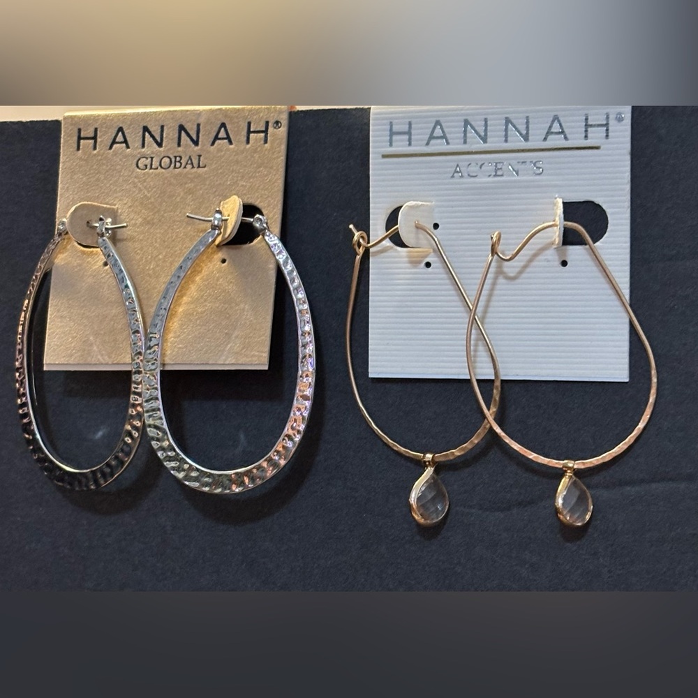 Hannah Silver and Gold Elegant Hoop Earrings